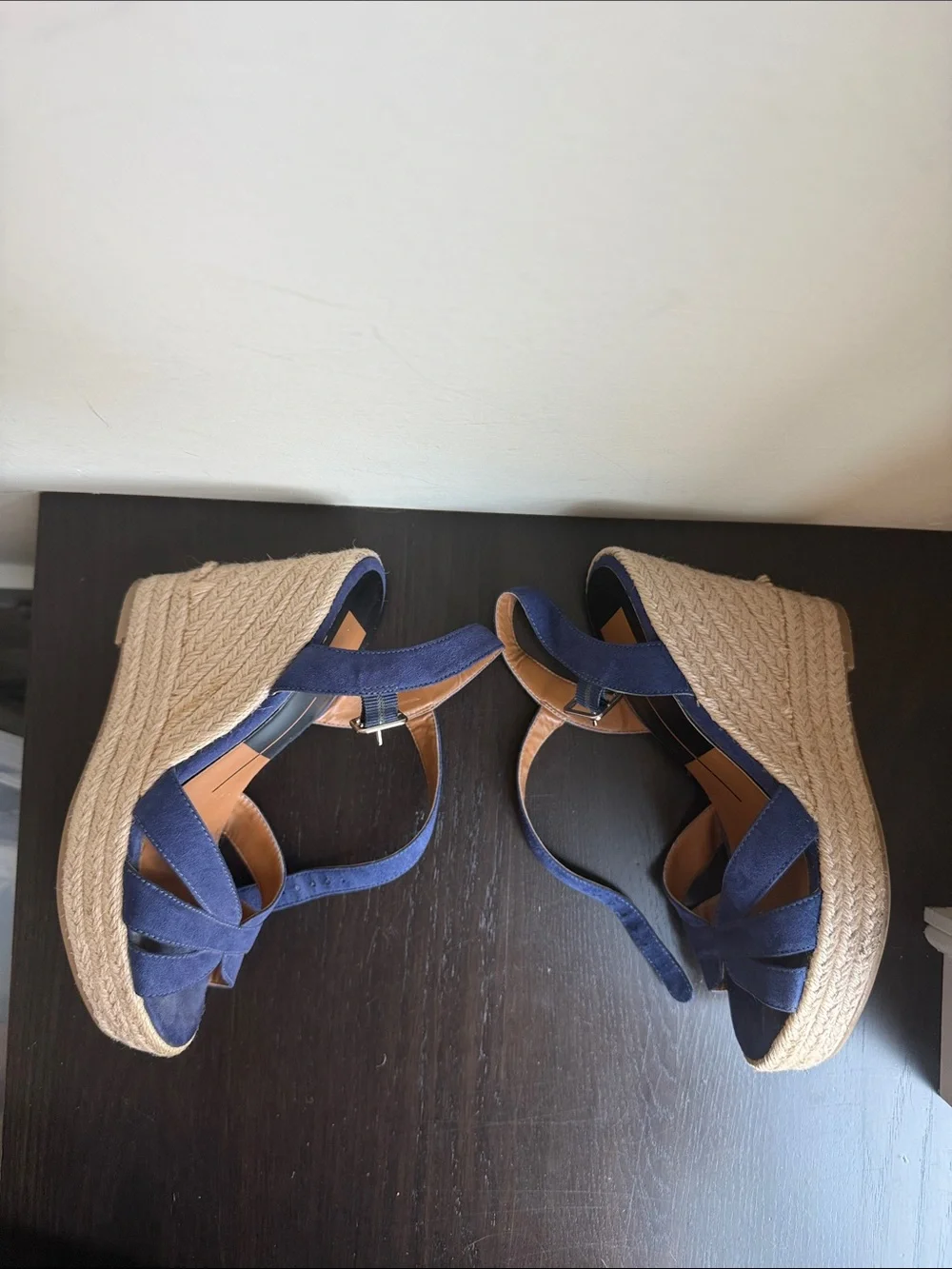 Dolce Vita Blue Espadrille Wedge Sandals Sz 6.5